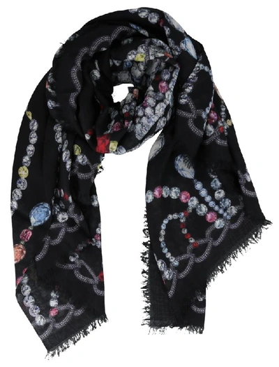 Shop Alexander Mcqueen Printed Lightweight Scarf In Multi