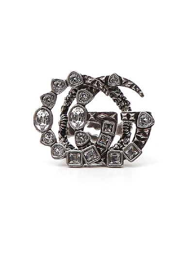 Shop Gucci Gg Ring In Silver