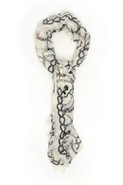 Shop Alexander Mcqueen Printed Lightweight Scarf In Multi