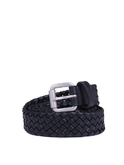 Shop Bottega Veneta Classic Belt In Black