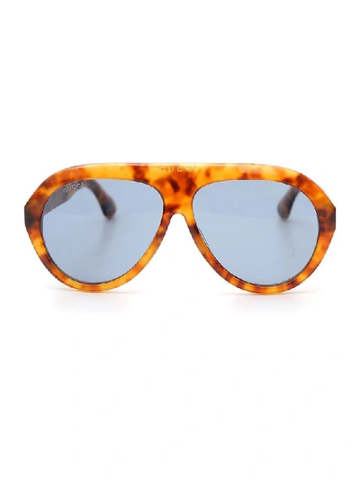 Shop Gucci Eyewear Navigator Double G Sunglasses In Multi