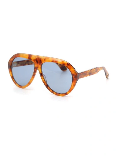 Shop Gucci Eyewear Navigator Double G Sunglasses In Multi