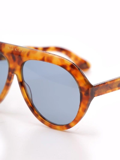 Shop Gucci Eyewear Navigator Double G Sunglasses In Multi