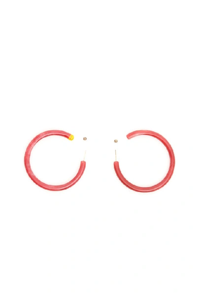 Shop Cult Gaia Geneva Hoop Earrings In Red