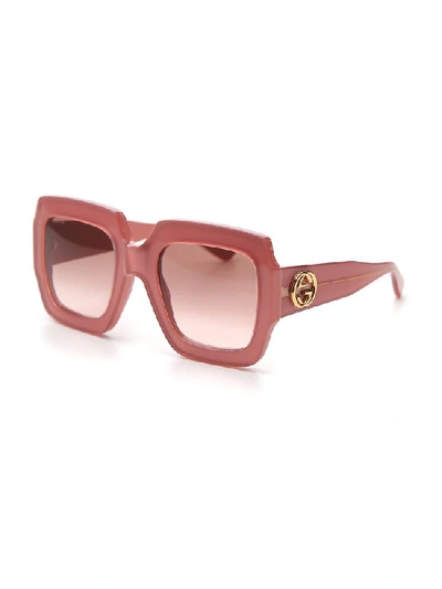 Shop Gucci Eyewear Square In Pink