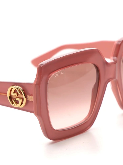 Shop Gucci Eyewear Square In Pink