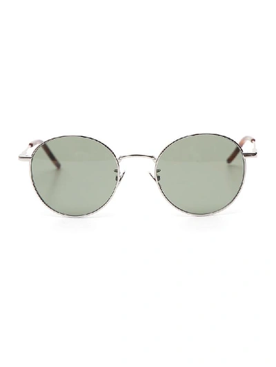 Shop Saint Laurent Eyewear Round Framed Sunglasses In Green