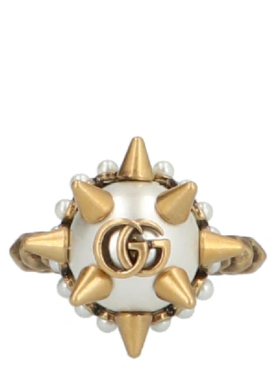 Shop Gucci Gg Pendant Ring In Multi