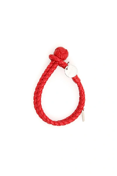 Shop Bottega Veneta Intrecciato Nappa Bracelet In Red