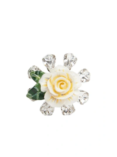 Shop Dolce & Gabbana Rose Ring In Multi