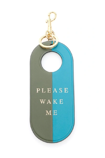 Shop Anya Hindmarch Please Wake Me Contrast Key Ring In Multi