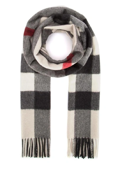 Shop Burberry Checked Scarf In Multi