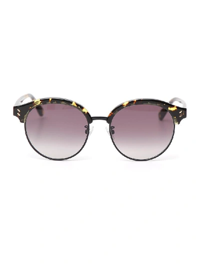 Shop Stella Mccartney Eyewear Round Tortoiseshell Effect Sunglasses In Black