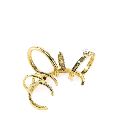 Shop Angostura Single Ring Earring In Gold