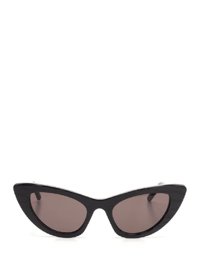 Shop Saint Laurent Eyewear Cat Eye Frame Sunglasses In Black