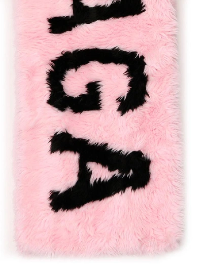 Shop Balenciaga Giant Logo Scarf In Pink