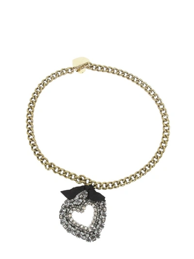 Shop Lanvin Heart Pendant Necklace In Gold