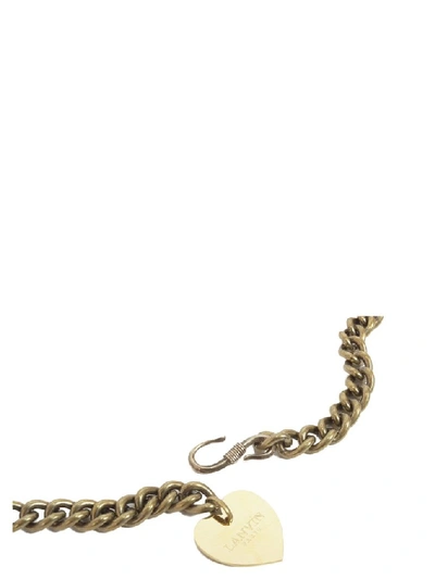 Shop Lanvin Heart Pendant Necklace In Gold