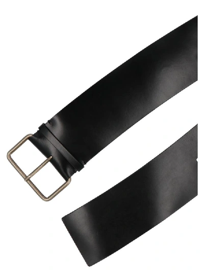 Shop Ann Demeulemeester Wide Buckle Belt In Black