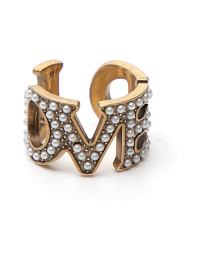 Shop Gucci Embellished Loved Ring In Gold