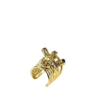 Shop Angostura Jewel Embellished Ring In Gold