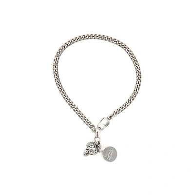 Shop Alexander Mcqueen Skull Chain Bracelet In Silver