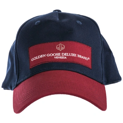 Shop Golden Goose Deluxe Brand Logo Cap In Blue