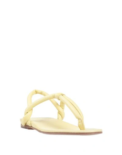 Shop Del Carlo Toe Strap Sandals In Light Yellow