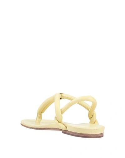 Shop Del Carlo Toe Strap Sandals In Light Yellow