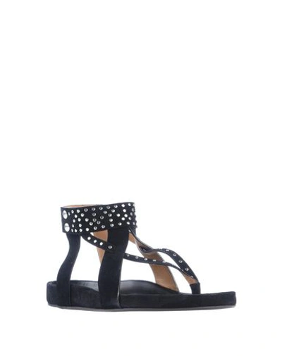 Shop Isabel Marant Toe Strap Sandals In Black