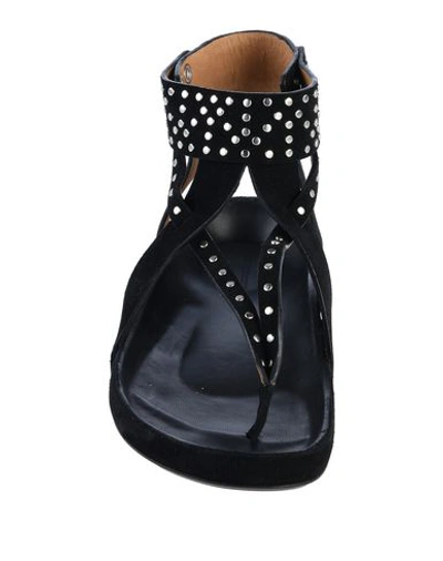 Shop Isabel Marant Toe Strap Sandals In Black