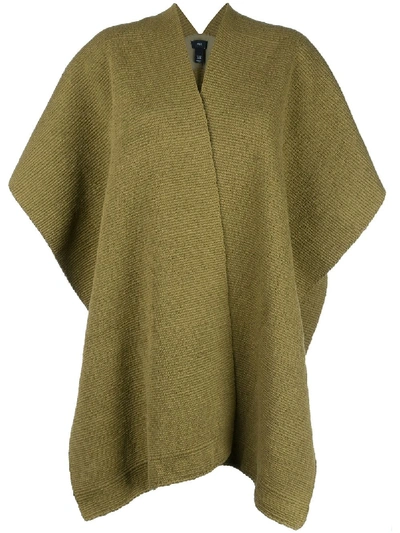 Shop Voz Short-sleeve Flared Cardi-coat In Green