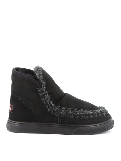 Shop Mou Eskimo Sneaker Booties In Black