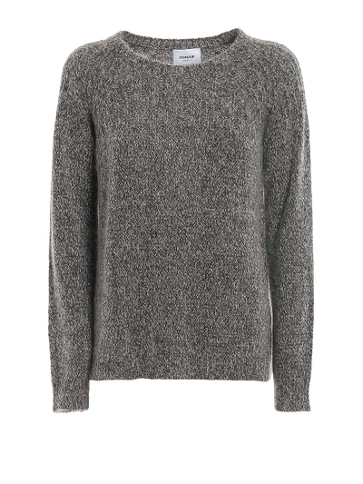 Shop Dondup Melange Wool And Mohair Sweater In Grey