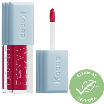 Shop Kosas Wet Lip Oil Plumping Peptide Lip Treatment Gloss Fruitjuice .15 oz/ 4.6 ml