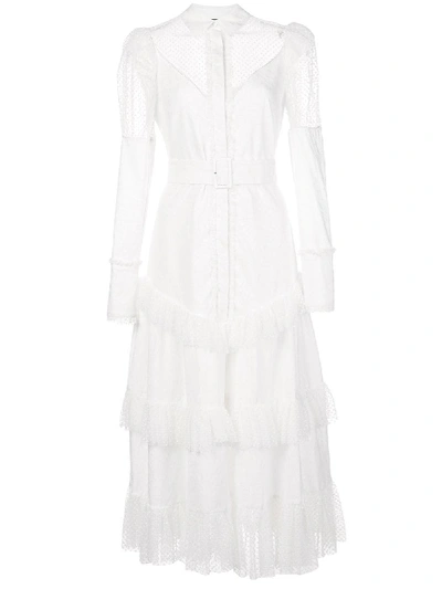 Shop Alexis Evarra Ruffled Dress In White
