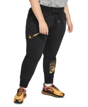 black and gold nike leggings plus size