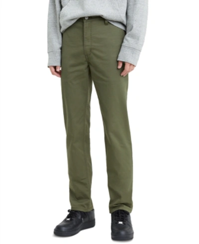 Shop Levi's Men's 511 Slim Fit Hybrid Trousers In Olive Night