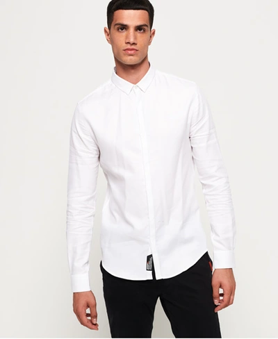 Shop Superdry Premium Slim Fit Shirt In White