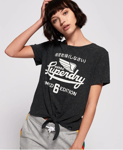 Shop Superdry Limited Icarus Knot T-shirt In Dark Grey