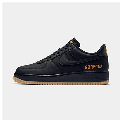 Shop Nike Men's Air Force 1 Gore-tex Casual Shoes In Black