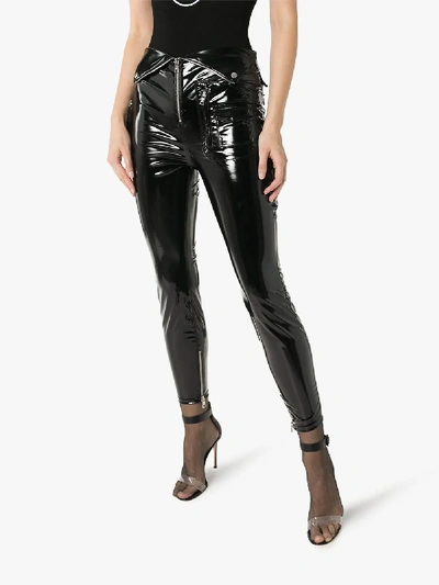 Shop Rta Diavolina Pvc Skinny Trousers In Black