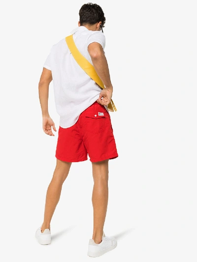 Shop Polo Ralph Lauren Traveller Swim Shorts In Red