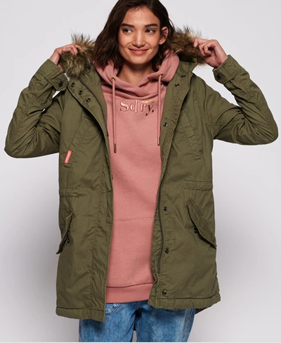 Superdry Heavy Weather Rookie Fishtail Parka Coat In Green | ModeSens