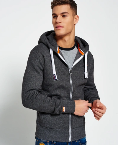 Superdry Orange Label Zip Hoodie In Dark Grey ModeSens