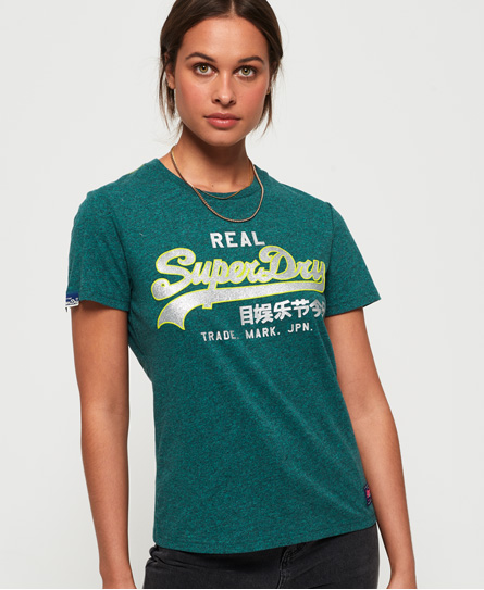Superdry Vintage Logo Neon T-shirt In Green | ModeSens