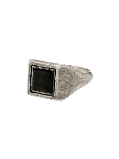 Shop M Cohen Square Stone Ring In 金属色