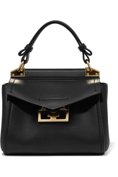 Shop Givenchy Mystic Mini Leather Tote In Black