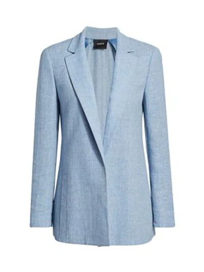 Shop Akris Pekka Linen & Wool Jacket In Light Denim