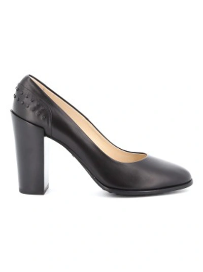 Shop Tod's Pebble Detail Pumps In Grey